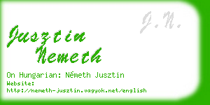 jusztin nemeth business card